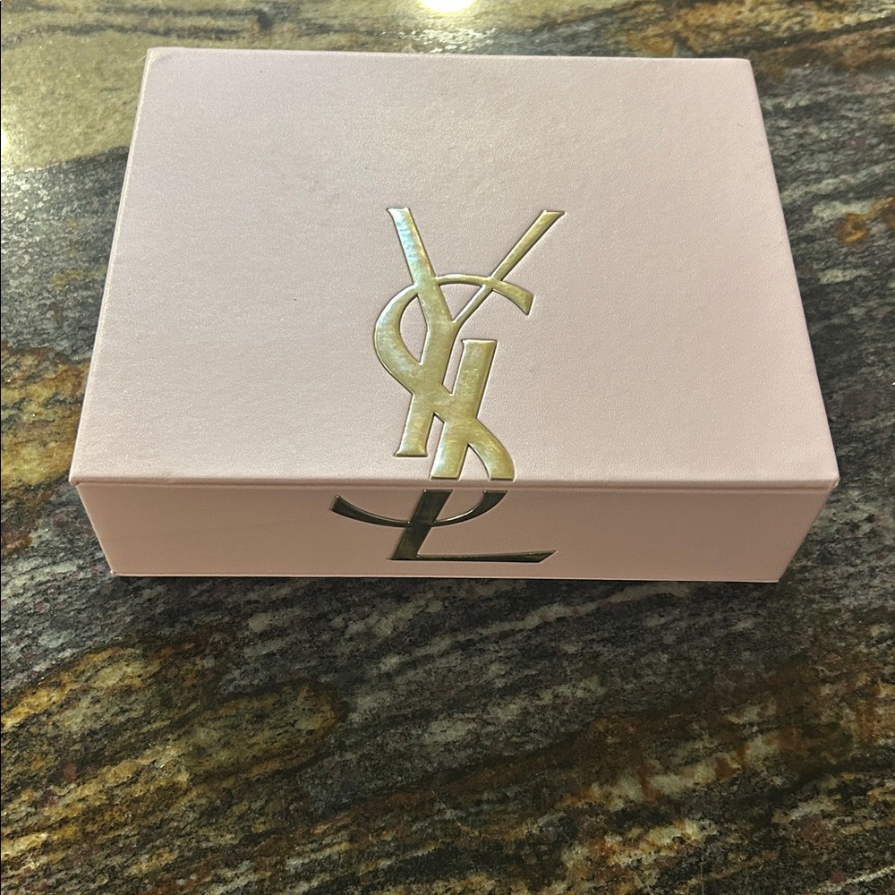 Yves Saint Laurent Pink Vanity Box with Gold Logo